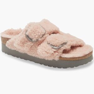 BIRKENSTOCK PAPILLIO pink fur sandals shoes women’s eur 39 new